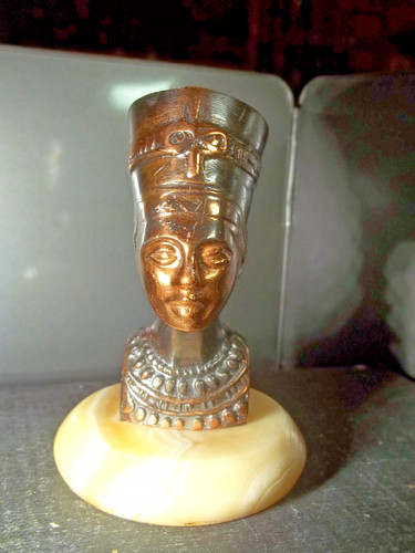 Buste néfertiti cuivre - buste, en