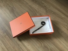 Boîte Vide Hermès Rangement ,  Ceinture  20x20x5  Avec Ruban Et Papier De Soie
