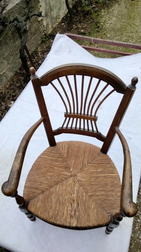 Fauteuil bois ancien enfant - bois, d'enfant