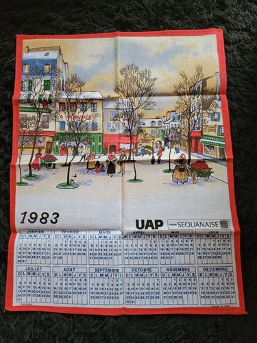 Torchon calendrier tissu - torchon/calendrier, uap