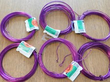 LOT 6 ROULEAU de CABLE FIL en ALUMINIUM VIOLET decoration lilas 2mm 
