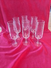 6 flutes à champagne cristal