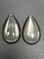 Lot de 2 Pampilles Gouttes en Cristal Moulé pour Lustre/Pièce détachée .
