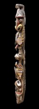 Poteau de case, house post, tribal totem, oceanic art, papua new guinea, 257 cm