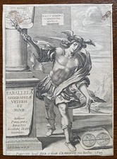 Gravure originale de Philippe Briet Atlas 1649 Paralella Géographiae
