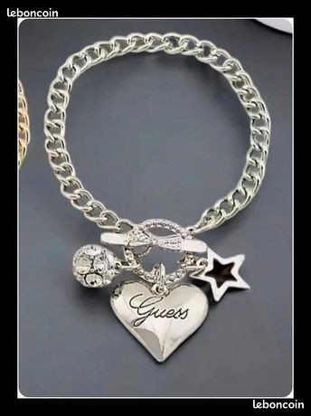 Bracelet charme guess coeur - bracelet,