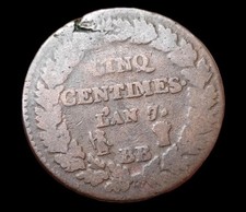 5 Centimes Dupré l'an 7/5 BB