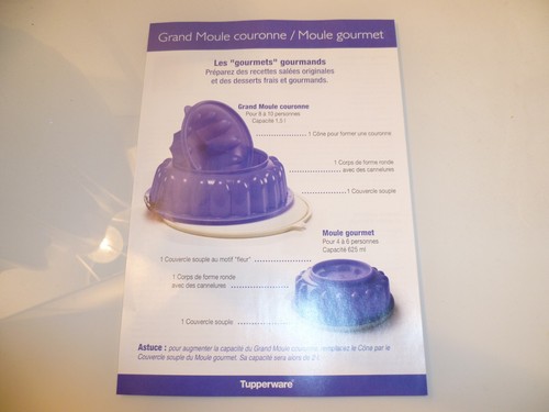 Tupperware neuve fiche du - tupperware,