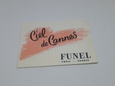 Ancienne carte parfumée Ciel de Cannes FUNEL VINTAGE 1960 old perfume card