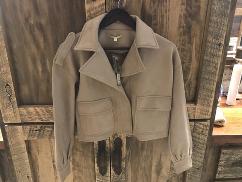 Nwt faux suede jacket - jacket,, xs