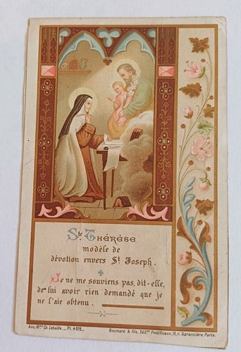 Ancienne image pieuse ste - ,