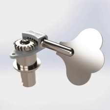 1 mecanique de basse Hipshot Ultralight HB6C Axe 1/2Clef Trèfle Chrome Brosse