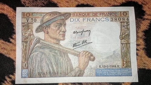 Billet francs mineur - 10,