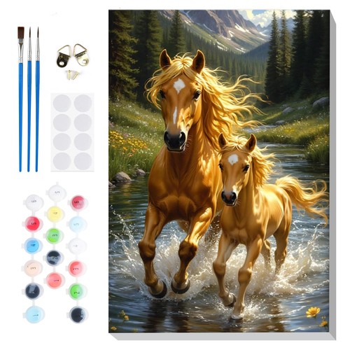 Peinture numero cheval - peinture, adulte