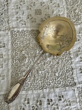 Cuillère À Glace A Ou Fraise En Argent Massif Décorée