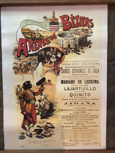 Affiche corrida beziers - affiche, de