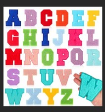 Lettre Thermocollante Textile12 Pièces Écussons à repasser Lettres A-Z Écusso...