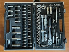 Coffret à douilles 1/4 1/2 INCOMPLÈTE d'occasion MAGNUSSON avec 1 clé à cliquet