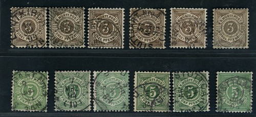 Wurtemberg lot michel - wurtemberg, numéro