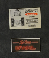 ₪PAS DE JEU₪ Notice du Game & Watch Pinball PB-59 FR