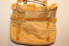 Faux shearling camel Boho bag