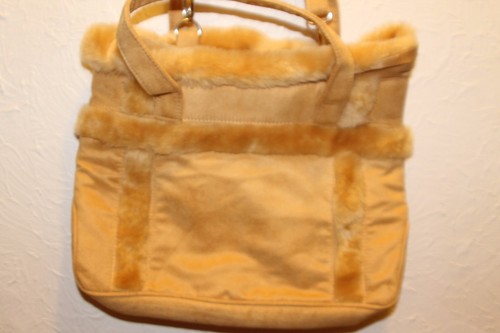Faux shearling camel boho - faux, bag