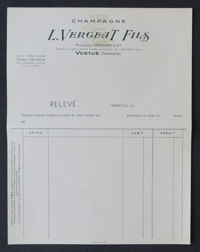 Facture vierge champagne l - facture,
