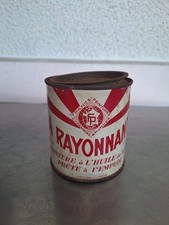 ANCIENNE BOITE DE PEINTURE LA RAYONNANTE PUBLICITAIRE TOLE LITHO 1930 DECO