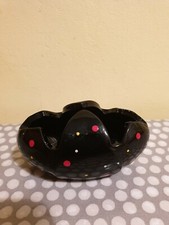 Cendrier en verre noir au