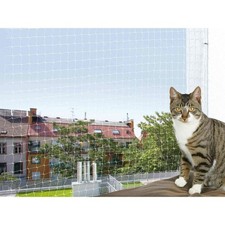 Filet de Protection Transparent pour Chat 4 × 3 m