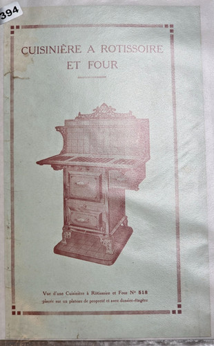 0394 notice cuisinière à - notice, de