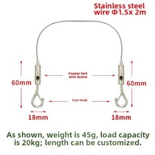 Casier de suspension câble métallique en acier inoxydable longueur réglable a