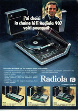 Publicité Advertising 0924  1975   Radiola  chaine hi-fi 907  tuner ampli combin
