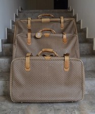 Sac à bagages GUCCI vintage années 80 90 monogramme logo GG valise cuir marro...