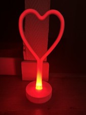 Lampe déco néon coeur rouge