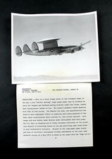 PHOTO AVION LOCKHEED SUPER CONSTELLATION - SAUCER EYED + DESCRIPTIF 26x21cm (362
