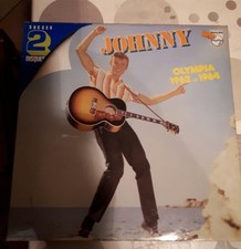JOHNNY HALLYDAY Olympia 1962 et 1964 COMPIL 70's Double LP bon etat