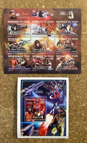 Stamps space gagarine - space,