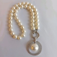 Élégant Collier Signé Ti Sento En Argent 925, Perles Et Pendentif. Magnifique.