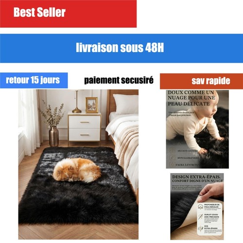Tapis fausse peau mouton - de,