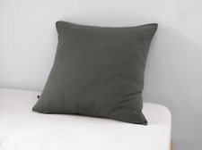 Taie d'oreiller 60x60 cm Gaze de coton Gaïa Granit