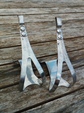 Paire Christophe Spécial Cale-Pieds Vélo - Toe Clips Made in France 60's/70's