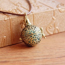  4 Pcs Pendentif Huile Essentielle Diffuseur Décoratif Pendentifs Métal