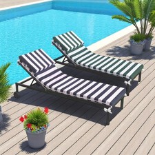 Surmatelas rembourré pour transats de piscine avec coussin en mousse à mémoire d
