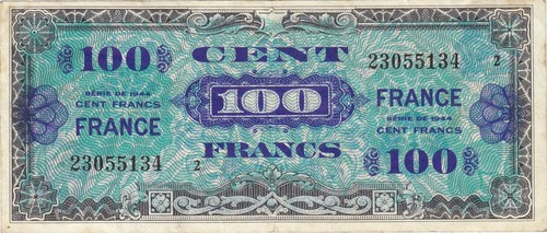 100 1945 verso france - f,