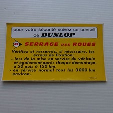 Ancien Autocollant  : DUNLOP