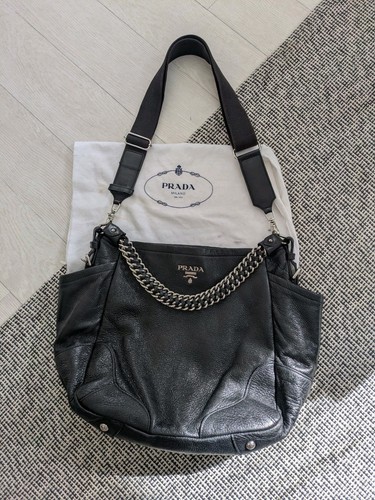 Prada sac épaule cuir noir - épaule,