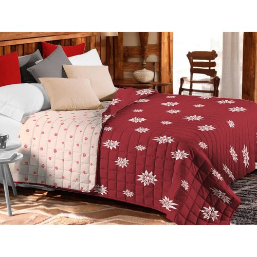 Couvre lit matelassé rouge - matelassé,