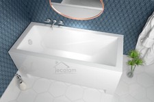 Baignoire rectangle Modern 120 130 140 150 160 170 x 70 180x80 panneau siphon