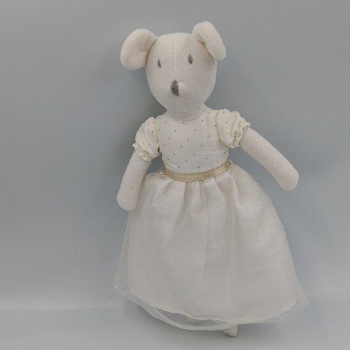Doudou souris blanche tutu